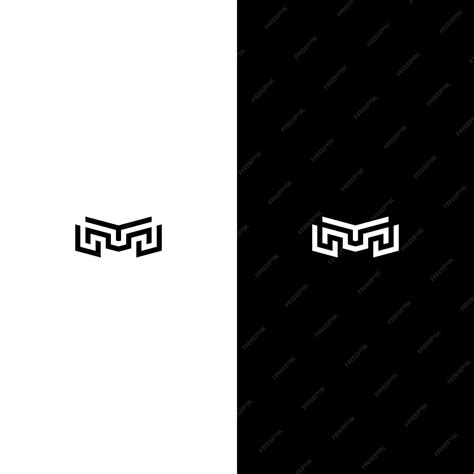 Premium Vector | YM letter monogram logo in black and white