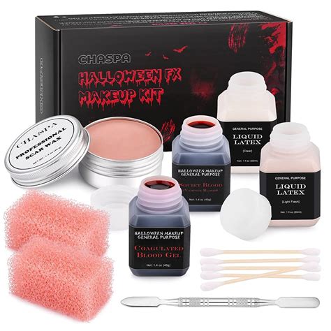 CHASPA Halloween Liquid Latex Special Effects SFX makeup kit for Fake Scar Wound Makeup - Scar ...