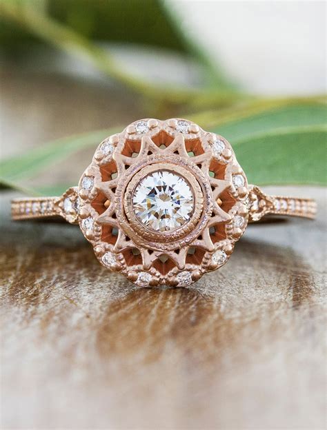 Cordelia: Antique-Inspired Filigree Engagement Ring | Ken & Dana Design