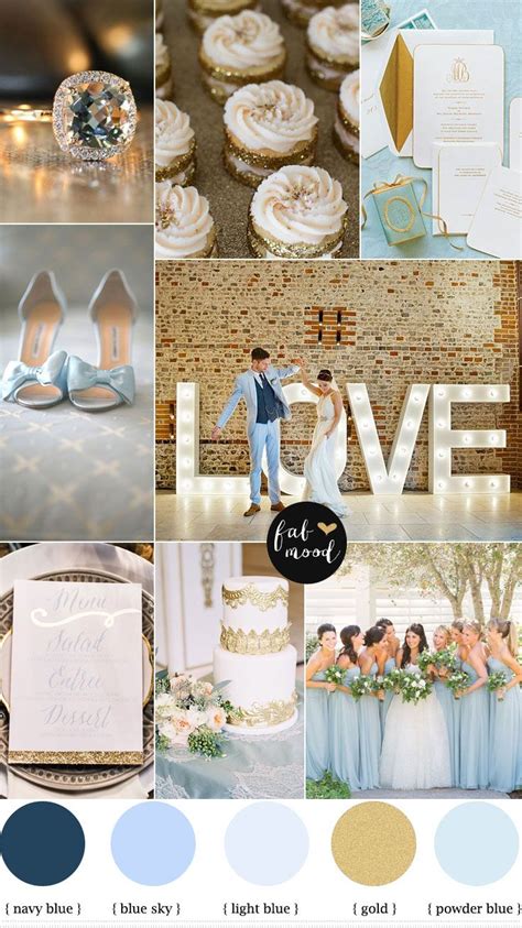 Blue and Gold Wedding Theme | Gold wedding theme, Wedding colors, Baby blue weddings