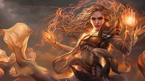 Download Blonde Long Hair Magic Man Made Magic: The Gathering 4k Ultra HD Wallpaper