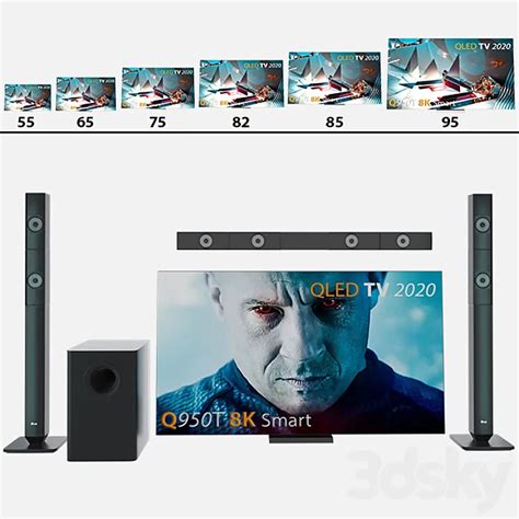 Samsung 85 Q950T 8K Smart QLED TV 2020 / Samsung TV System 3DS Max ...