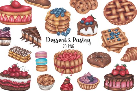 Dessert Clipart, French Pastries Clipart, Sweets Png | lupon.gov.ph