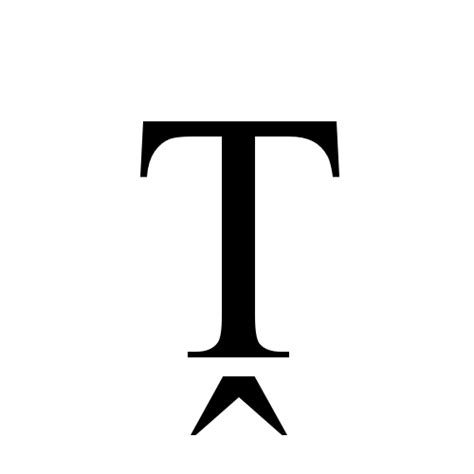 Ṱ | latin capital letter t with circumflex below | Times New Roman ...