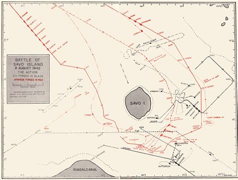 Map Battle Of Savo Island