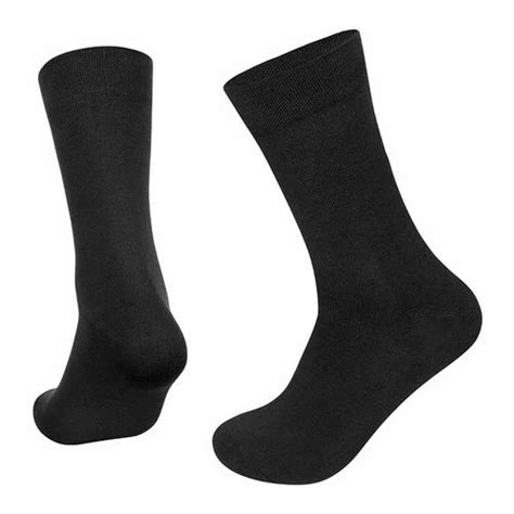 Unisex Black Plain Cotton Socks, Mid Calf / Crew at Rs 200/dozen in Delhi | ID: 27440502155