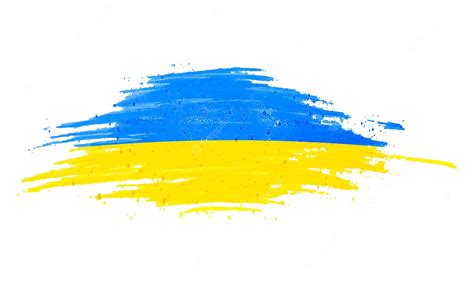 Premium Vector | Vector hand painted ukraine flag colors isolated on ...