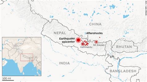 Nepal Kathmandu Earthquake 2015 Map