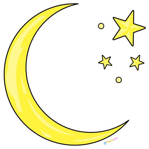 Cloud Moon And Stars Clipart - Moon Clipart Transparent PNG - Clip Art ...