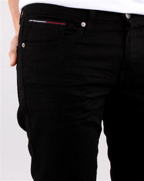 Tommy Hilfiger Scanton Slim Fit Jeans Black, Mens, Comfort, Classic