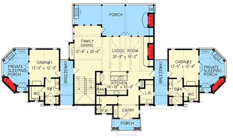 Plan 15870GE: Family Compound or Couples Retreat in 2020 | Family house ...