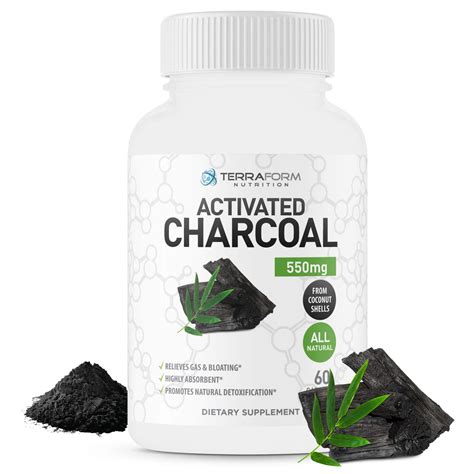 Activated Charcoal - Advanced Detox - 60 Capsules - TerraForm Nutrition