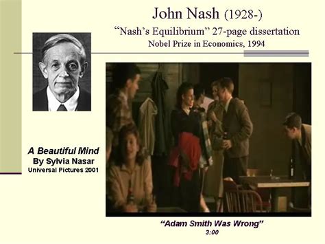 Film clip demonstrates John Nash's theory of equilibrium. | Download Scientific Diagram