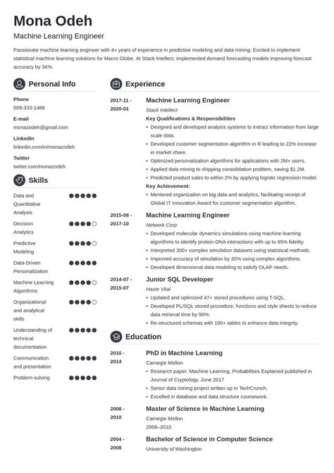 Artificial Intelligence Resume Sample and Writing guide - 2024