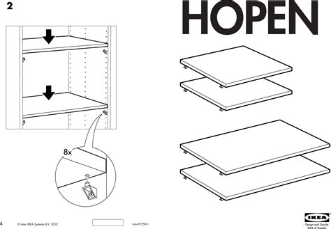 Ikea Hopen Shelf 2Pk Assembly Instruction 2