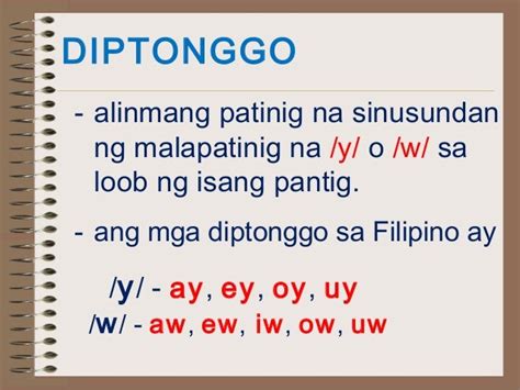 Mga Salitang Diptonggo Na Nagtatapos Sa Ow - pinasalita