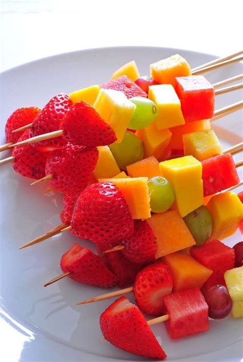 Fresh Fruit Kabobs with Honey Yogurt Dip | Recipe | Fruit kabobs, Honey yogurt, Fresh fruit