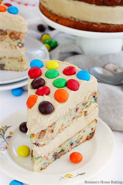 M&M'S peanut butter cake with peanut butter frosting recipe