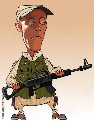 cartoon man holding a gun in his hands - Buy this stock vector and explore similar vectors at ...