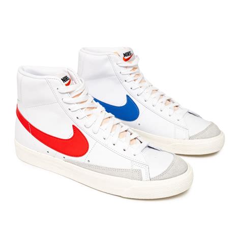 Nike Blazer Mid '77 Vintage Trainers In White With Red/blue Swoosh | ubicaciondepersonas.cdmx.gob.mx