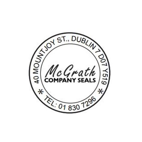 Logo Embossing Seal - McGrath Company Seals