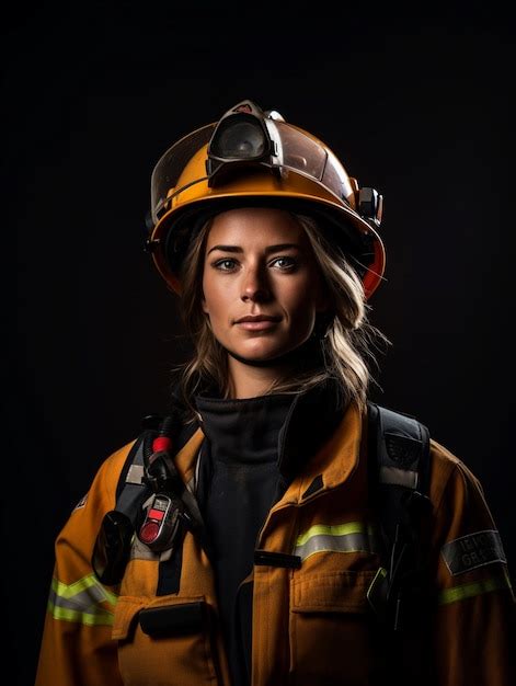 Premium AI Image | European Firefighter Woman
