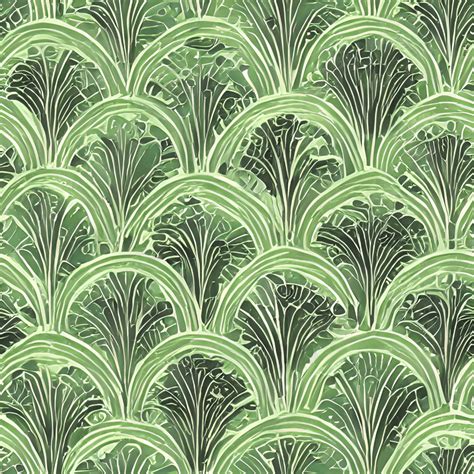 Seamless Green Art Deco Wallpaper Designs · Creative Fabrica