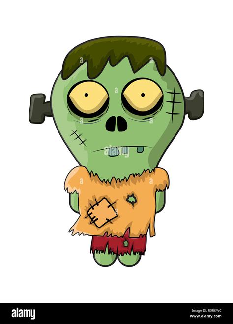 cute zombie, halloween frankenstein vector symbol icon design Stock ...