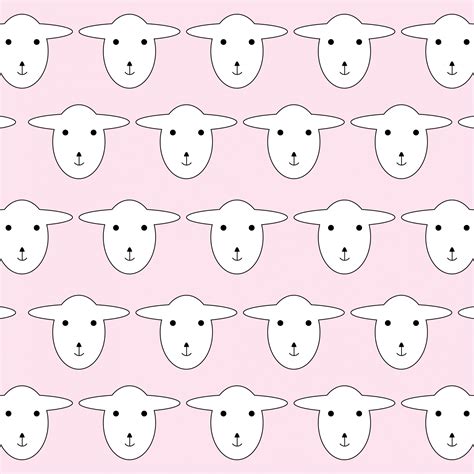 Sheep Wallpaper Pattern Pink Free Stock Photo - Public Domain Pictures