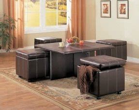 Coffee Table With Stools Underneath - Foter
