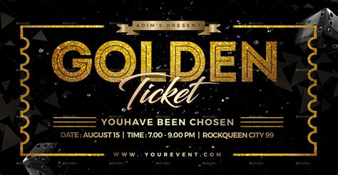 Golden Ticket #Affiliate #Golden, #Aff, #Ticket | Golden ticket invitations, Ticket design ...