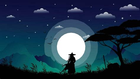 The samurai are resting wallpaper 4K desktop. The samurai are resting background. cool night ...