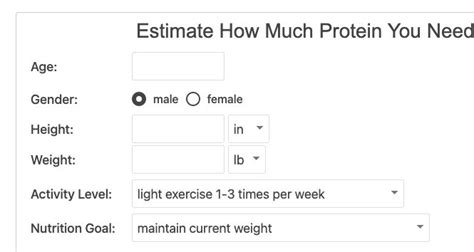 Protein Calculator | PlusFoodsMinusFoods