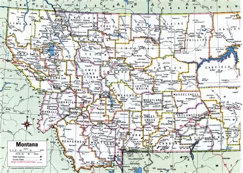 Printable Map Of Montana