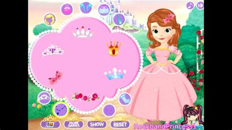 Disney Princess Sofia The First Dress Up Game - YouTube