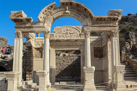 The Temple of Hadrian, Ephesus, Turkey, Selective Focus Editorial Photo ...