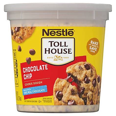 Nestle Tollhouse Chocolate Chip Cookie Dough Tub, 80 oz. | Nestle ...