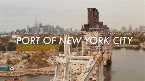 Port of New York City / Industrial District and Harbor Aerial Drone Stock Video Footage [4K ...