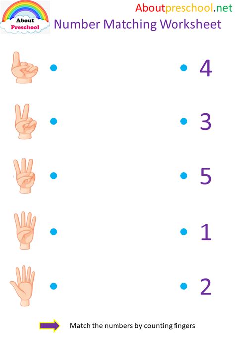 Preschool Number Matching-3 - About Preschool | Okul öncesi çalışma sayfaları, Alfabe çalışma ...