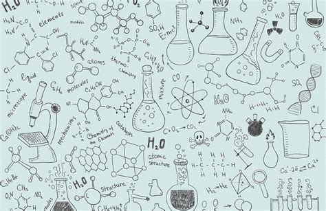 Chemistry Doodle Wallpaper Mural - Hovia | Doodle wall, Doodle designs ...