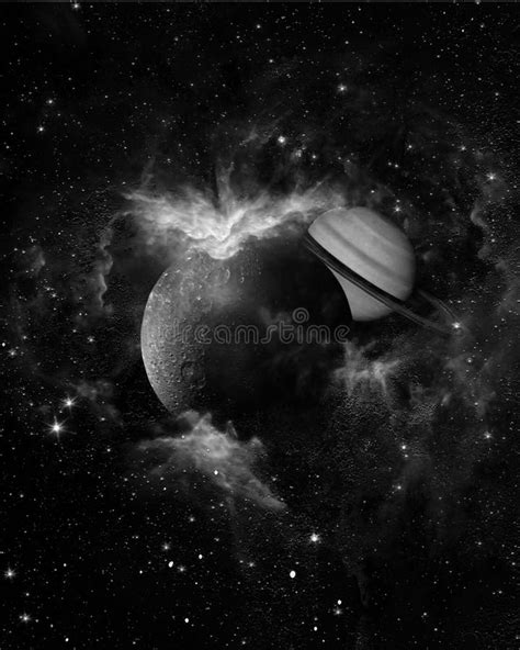 Planets in Black and White stock image. Image of outer - 172036049