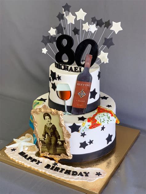 80th Birthday cake — Skazka Cakes