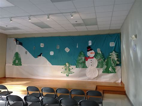 Back drop for holiday shows at school. Winter wonderland! | Winter ...