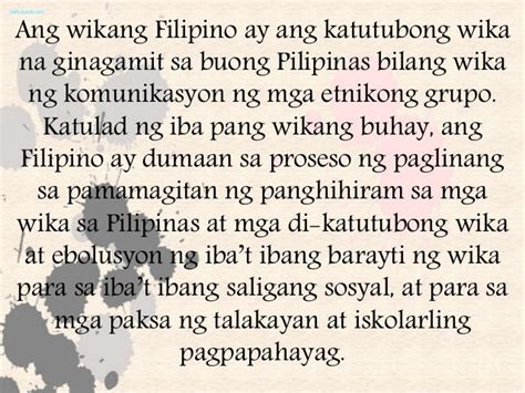 Bakit Naging Wikang Filipino Ang Wikang Pambansa Ng Pilipinas - wikabansa