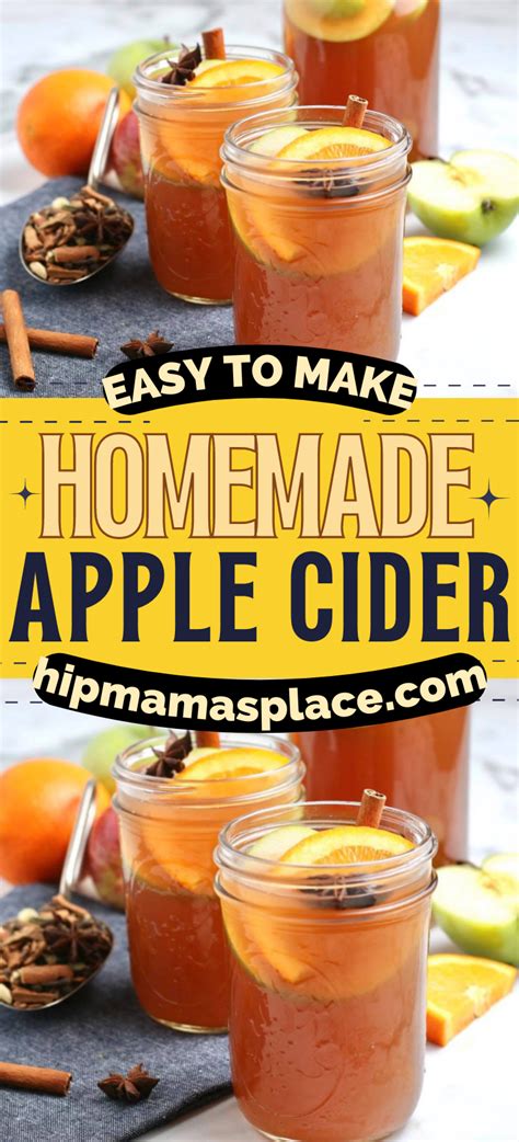 Easy Apple Cider Recipe, Fall Apple Recipes, Homemade Apple Cider, Fall ...