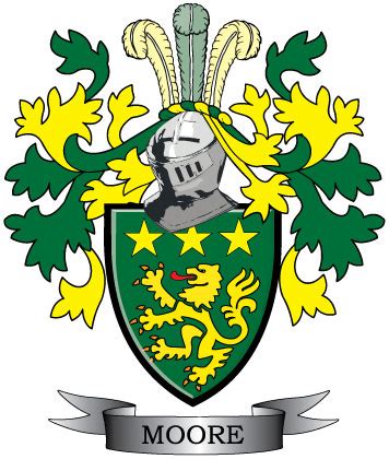 Moore Coat of Arms, Moore Family Crest Surname Printed Gifts