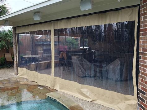 Exemplary Clear Vinyl Porch Curtains Grey Wall What Colour