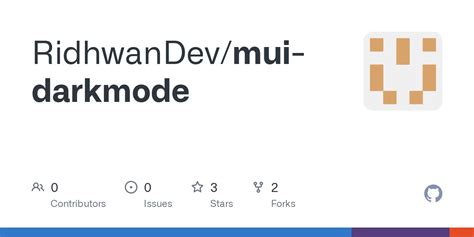 GitHub - RidhwanDev/mui-darkmode