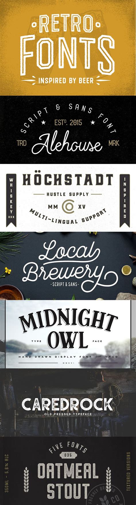 20 Beer Fonts for Breweries, Labels & Retro Designs | Brewery labels ...