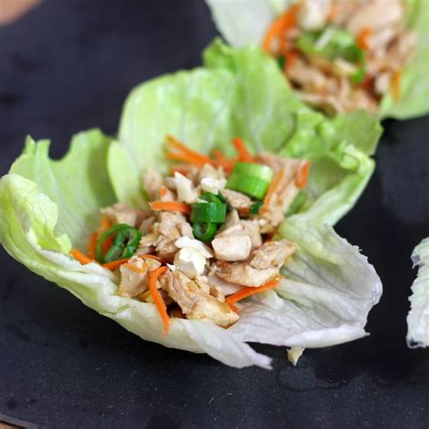 Mu Shu (Moo Shu) Chicken wrapped in lettuce wrap. A great dish to make ...